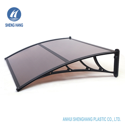 Awnings πορτών παραθύρων PC πολυανθράκων 100*120cm πλαστική Awning προστασία χαλαζιού