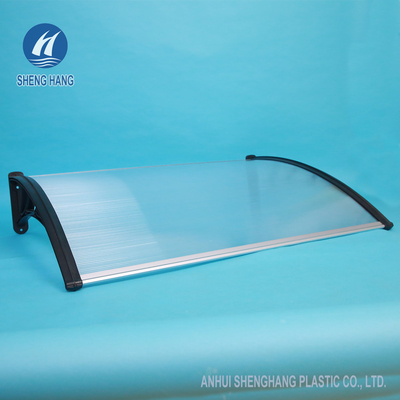 Awnings πολυανθράκων 1.5m ανθεκτική μαύρη πλαστική απόδειξη γρατσουνιών μπροστινών πορτών
