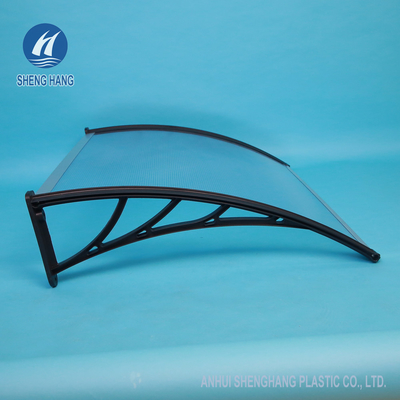 Εξωτερικό Sunshade πλαστικό Awning πορτών πολυανθράκων Rainshed σαφές