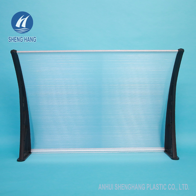 Εξωτερικό Sunshade πλαστικό Awning πορτών πολυανθράκων Rainshed σαφές