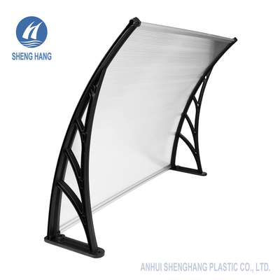 Καμμμένο Sunshield πλαστικό πολυανθράκων Awning το UV επίστρωμα 5mm