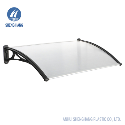 Καμμμένο Sunshield πλαστικό πολυανθράκων Awning το UV επίστρωμα 5mm