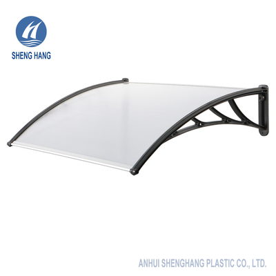 Καμμμένο Sunshield πλαστικό πολυανθράκων Awning το UV επίστρωμα 5mm